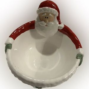 Santa Claus Christmas Candy Serving Bowl by Gooseberry Patch
